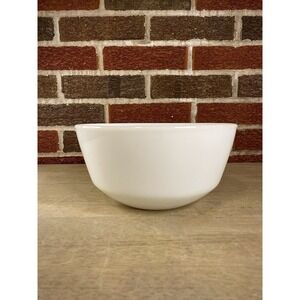 Vintage Anchor‎ Hocking Fire King White Milk Glass Mixing Bowl Smooth Large